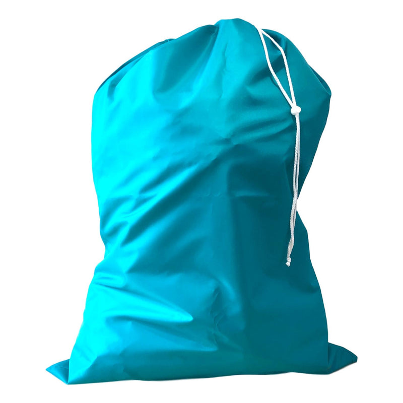 Nylon Laundry Bags - Teal - 10 Pack - Norton Supply