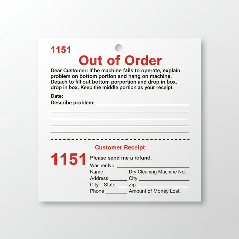 Out of Order Cards - (pkg of 250) – Norton Supply