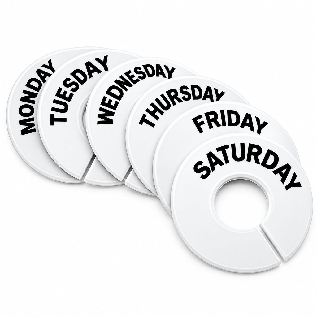 RDR-2 Round Rack Divider - Days of the Week (Mon-Sat)