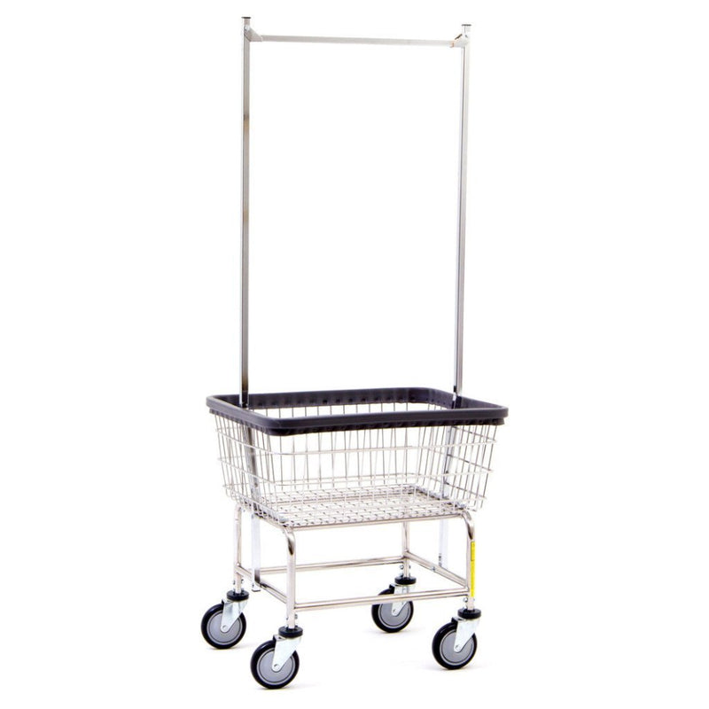 STANDARD LAUNDRY CART W/ DOUBLE POLE RACK