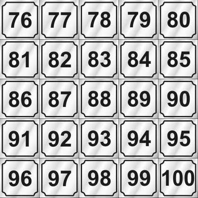 Washer ID Decals (#76 - 100)